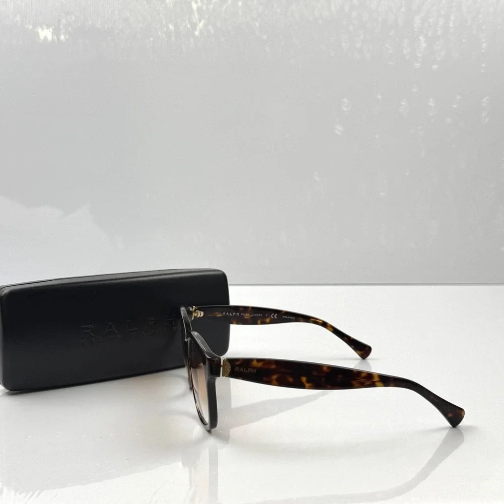 Ralph Ralph Lauren Sunglasses Womens Brown Tortoise Gradient Square RA5191 Case